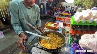 Mumbai's Famous Anda Bhurji @ Rs.50 | How to make Anda Bhurji | Street Food India |The Foodie Nation