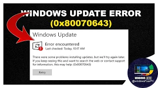 Fix Windows Update Error 0x80070643 | KB5034441 Security Update Issue | Step-by-Step Guide