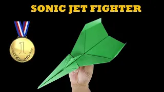 How to make Best Sonic Jet fighter Paper Airplane ✈️🎖️