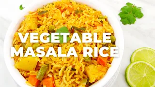 Vegetable Masala Rice Recipe | Easy Lunchbox Recipe | Vegetable Spiced Rice