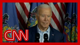 Biden's dig at Trump Media stock plummet draws laughs from crowd