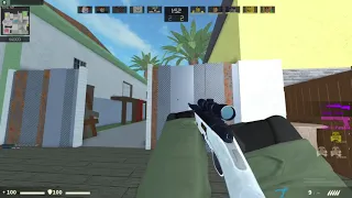 Only Rushing mid with a scout sniper for the whole game! (Roblox Counterblox)