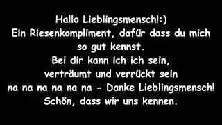 Lieblingsmensch Namika Lyrics