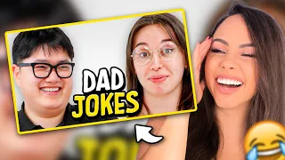 Dad Jokes | Don't laugh Challenge | Alan vs Abby | Bunnymon REACTS