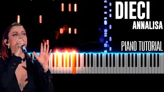 Dieci - Annalisa | Piano Tutorial - Sanremo 2021