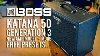 BOSS: Katana 50. GEN3 - New Amp Model, Presets, More...