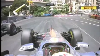 Lewis Hamilton onboard overtake on Michael Schumacher Monaco GP 2011