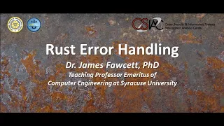 CSIAC Webinars - Rust Error Handling