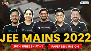 JEE Main 2022: Paper Solution | 26th June Shift 1 | Physics | Chemistry | Maths | Unacademy Atoms