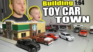 DAD Building TOY CAR TOWN for SON 1/64 scale Diorama DIY