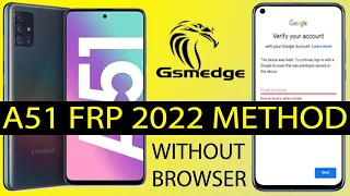 Samsung A51 Frp 2022 Bypass Google Account Without Browser