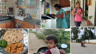 Full day Busy Vlog 😃| Vichu School Books | Health Drink👌 | Kitchen Cleaning & Makeover Organization🤩