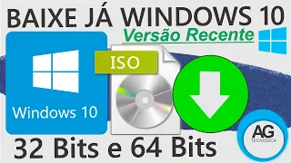 Como baixar o arquivo ISO Windows 10 Original, 32Bits e 64Bits- Versão atual