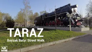 Taraz, Kazahstan, Bayzak Batyr Street 4K Walk