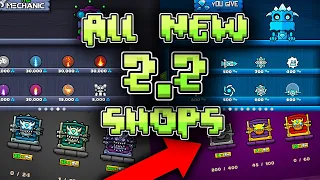 ALL NEW SHOPS UNLOCKED! VAULTS, SHARDS, ORBS, DIAMONDS, MORE! (2.2 RELEASE) Geometry Dash 2.2