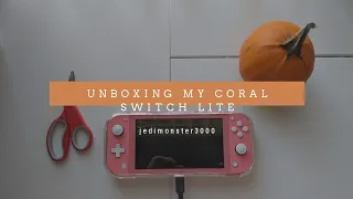 💗Coral Switch Lite Unboxing + Animal Crossing 🌱