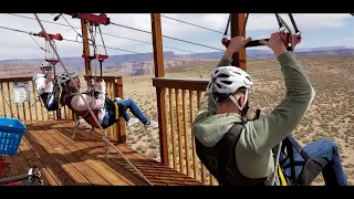 Ziplining Grand Canyon West!! Middle of Covid pandemic March 2021 Yes masks suck!
