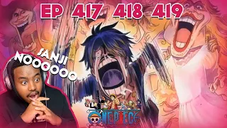 SANJI NOOOOO!!!! One Piece Episode 417 418 419 Reaction! (Full Link In Description)