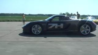 Porsche Carrera GT vs McLaren Mercedes SLR see Gustav's Super Races