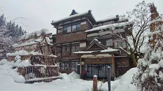 Staying at Japan's Onsen Ryokan with an Amazing Snow Open Air Bath | Rankeiso Nigata