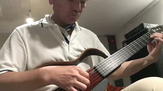夜霧のしのび逢いをアンプに繋いだサイレントギターで練習しました(2022.8.3)