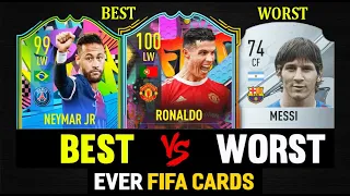 100 Footballers BEST VS WORST Ever FIFA Cards! FT. Ronaldo, Neymar, Messi, Haaland...