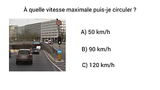 La vitesse / Examen théorique permis de conduire belgique / Panneaux - questions - réponses