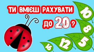 РАХУЄМО до 20. Завдання для дітей. Тренажер