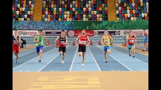 60m Men, Heat 2, Balkan Indoor U20 Championships 2020, Istanbul TUR