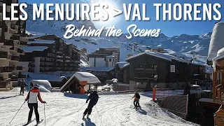 Behind the scenes of skiing from Les Menuires to Val Thorens in Les 3 Vallées