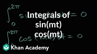 Definite integrals of sin(mx) and cos(mx)