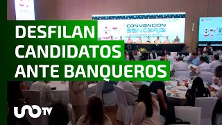 Candidatos a la Presidencia desfilan ante banqueros en Acapulco.