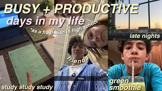 BUSY + PRODUCTIVE DAYS IN MY LIFE *as a freshman in high school* 🍵 study vlog