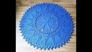 crochet home rug #48 easy pattern/ crochet mandala doily