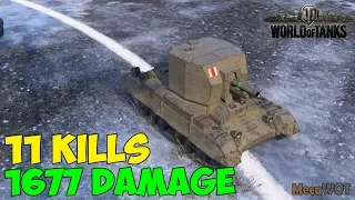 World of Tanks | Bishop | 11 KILLS | 1677 Damage - Replay Gameplay 1080p 60 fps