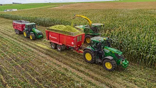 😎 SILÁŽE 2022 - John Deere 9700i, 6250R and 8R 370 in action 🔥 | Corn Silage - služby Daňhel AGRO