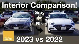 2022 vs 2023 Hyundai Sonata SEL Comparison! | Black vs Gray Interior