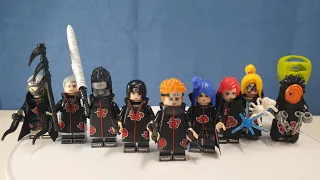 Naruto Lego Akatsuki,Pain, Itachi,Kisame,Hidan,Kakuzu,Konan, Sasori,Deidara,Tobi,Zetsu Unofficial