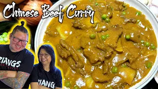 How Chinese Chefs cook Chinese Beef Curry (Modern Version) 🍛🤤 Mum and Son professional Chefs cook!
