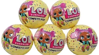 LOL Surprise Dolls Series 3 Confetti Pop Blind Box Unboxing Toy Review with 9 Surprises