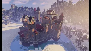 30+ hours Minecraft FANTASY CASTLE Timelapse. Castle Borenhooven