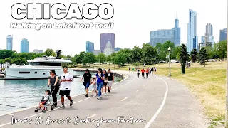 Chicago Lakefront Trail - Illinois St. Access to Buckingham Fountain