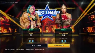 WWE 2K23 Asuka vs Bianca Belair at WrestleMania Raw Women Championship