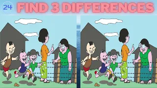 Find 3 Differences in 90 Seconds | 3 Games | Exercise Your Brain | Video 381