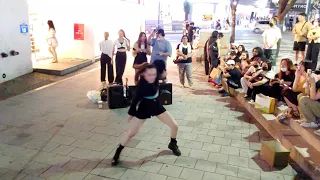 MONDAY. BLACK MIST. ALINA. BEAUTIFUL CAPTIVATING PERFORMANCE. HONGDAE STREET.