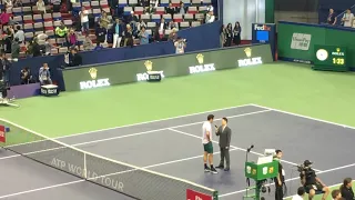 Roger Federer On-Court Interview After R2 Win in Shanghai 2017