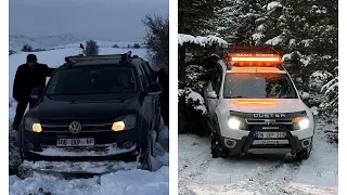 DUSTER VS AMAROK !! Duster çavuş desen lastik amarok A/T