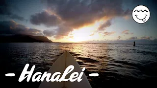 POV SURF (raw) | HANALEI KAUA'I Sunset, Small Summer Surf