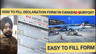 HOW TO FILL DECLARATION FORM IN CANADA 🇨🇦 AIRPORT#canada #canadavisa #internationalstudents