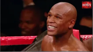 MAYWEATHER VS MOSLEY (WHEN MOSLEY LANDED HIS RIGHT HAND TO THE FACE OF MAYWEATHER)